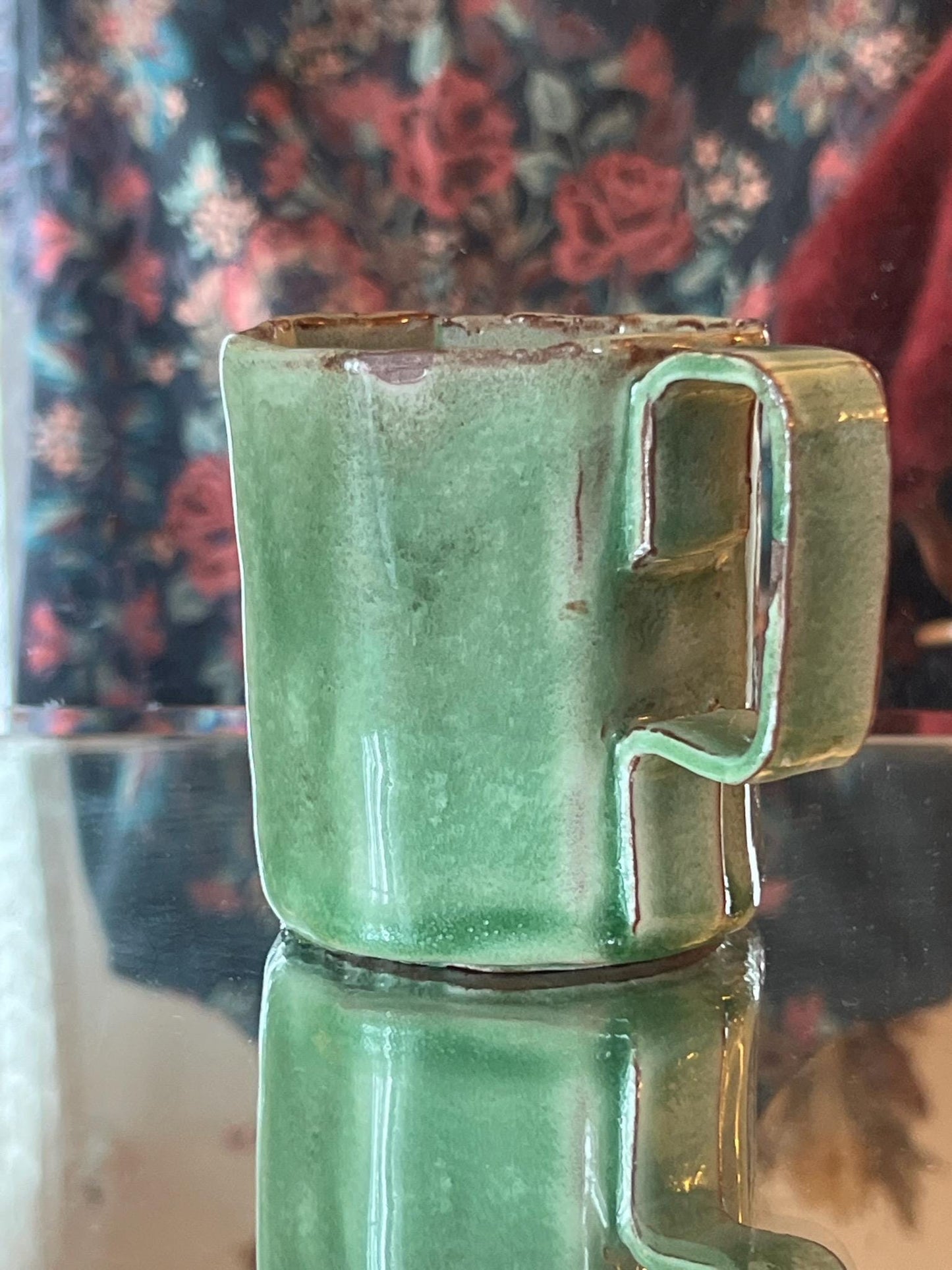 8oz Handcrafted Octagon Art Deco Artist Style Coffee Tea Mug