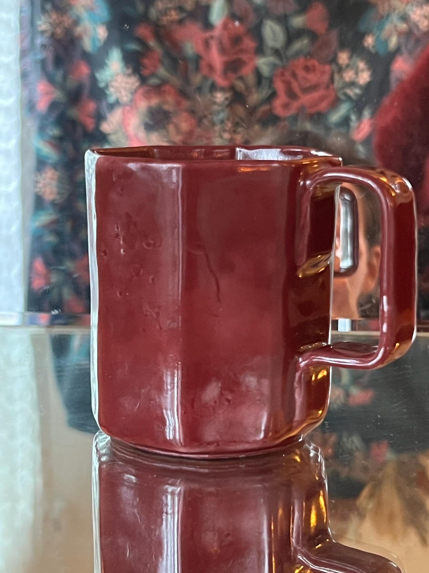 8oz Handcrafted Octagon Art Deco Artist Style Coffee Tea Mug